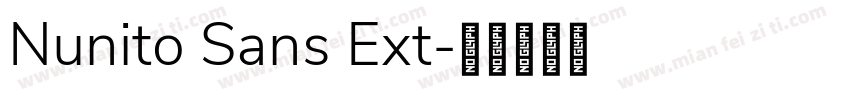 Nunito Sans Ext字体转换